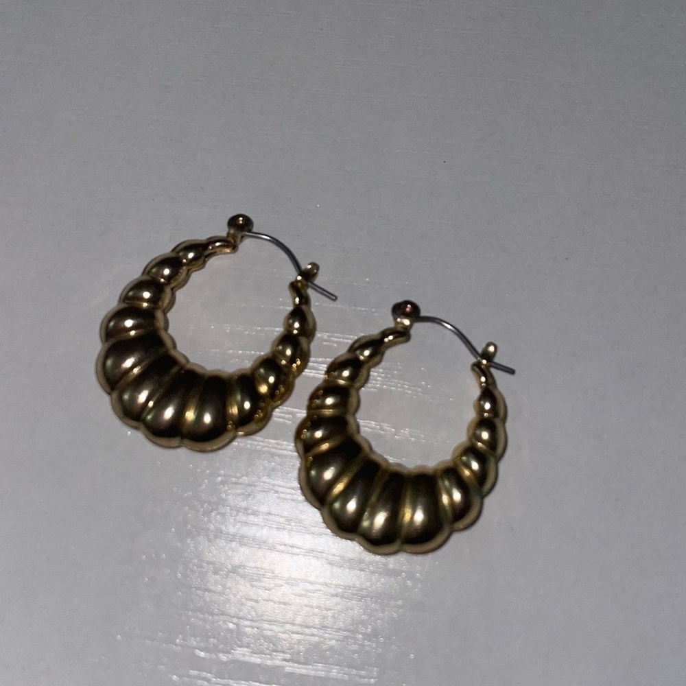 Gold hoop earrings